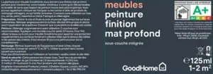 Peinture de rénovation meubles acrylique mat profond jaune Chueca 125 ml
