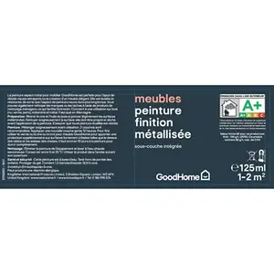 Peinture de rénovation meubles acrylique métallisé argent Bel Air 125 ml