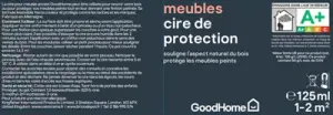 Cire pour meubles marron foncé mat 125 ml