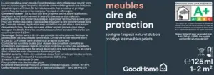 Cire pour meubles argent métallisé 125 ml