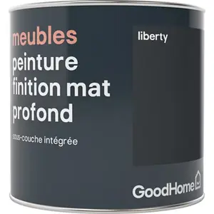Peinture de rénovation meubles acrylique mat profond noir Liberty 0,5 L