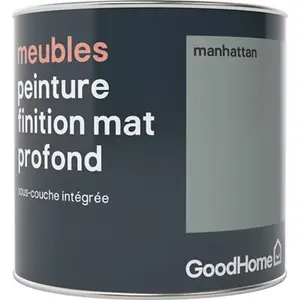 Peinture de rénovation meubles aspect mat profond gris Manhattan 0,5 l