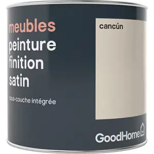 Peinture de rénovation meubles acrylique satin beige Cancún 0,5 L