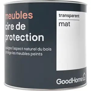 Cire pour meubles transparent mat 0,5 L