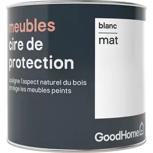 Cire pour meubles blanc mat 0,5 L