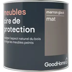 Cire pour meubles marron foncé mat 0,5 L