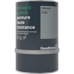 Peinture haute résistance carrelage mural et lambris acrylique mat gris Delaware 0,75 L
