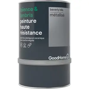 Peinture haute résistance carrelage mural et lambris acrylique métallisé argent Beverly Hills 0,75 L