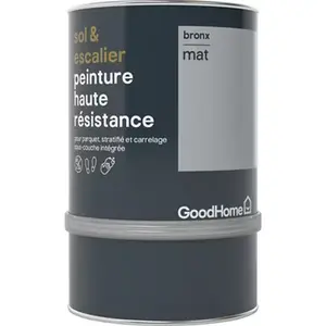 Peinture de rénovation sol et escalier acrylique mat gris Bronx 0,75 L