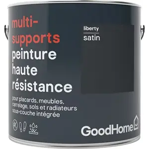 Peinture haute résistance multi-supports acrylique satin noir Liberty 2 L