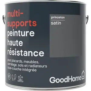Peinture haute résistance multi-supports acrylique satin gris Princeton 2 L