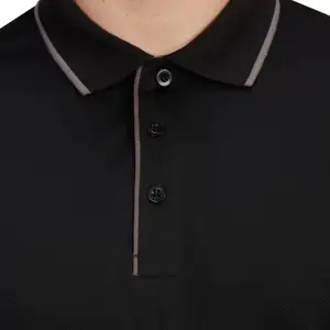Polo "barchan" noir 3 boutons taille xl