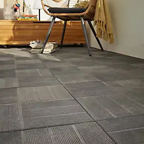 Dalle de terrasse composite anthracite Blooma Angara 40 x 40 cm