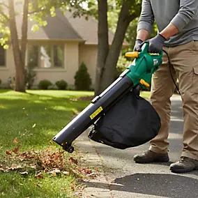 Aspirateur souffleur broyeur filaire 2500 W - 600 m³/h - ratio 10:1 - avec sac de 45 L - FPBV2500-2