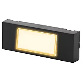 Bouton de sonnette filaire lumineux Blyss noir horizontal