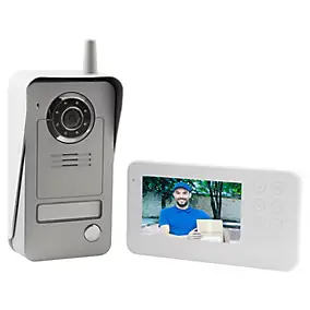 Ensemble interphone vidéo sans fil avec bouton pour l'extérieur Blyss Wolin