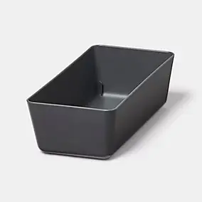 Range couverts GoodHome Nitaki gris 18 x 9 cm, 1 compartiment