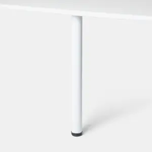 Pied plan de travail blanc - H. 87.5 cm / 91 cm x Ø 6 cm, 1 pièce