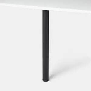 Pied plan de travail noir - H. 87.5 cm / 91 cm x Ø 6 cm, 1 pièce