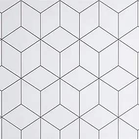 Crédence de cuisine réversible GoodHome décor géométrique blanc l. 180 cm x H. 60 cm x Ep. 3 mm
