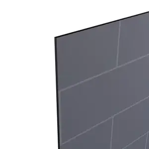 Crédence réversible métro anthracite / laqué - l.200 x H.60 cm ep 3 mm