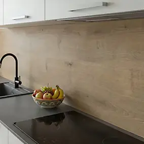 Crédence de cuisine aspect chêne l. 180 cm x H. 60 cm x Ep. 8 mm