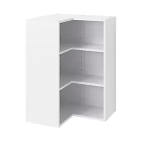 Caisson haut d'angle de cuisine 2 portes GoodHome Caraway Blanc H. 90 cm x l. 63 cm