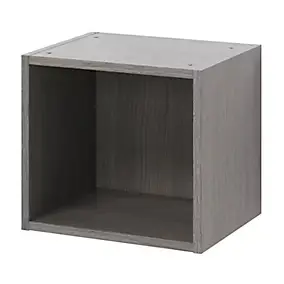 Caisson haut de cuisine ouvert GoodHome Caraway Gris H. 36 cm x l. 40 cm