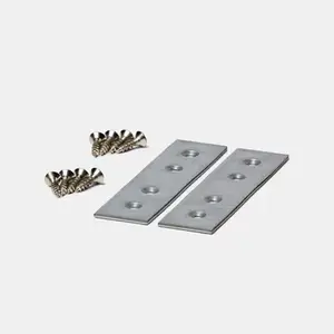 2 plaques de liaison pour porte ou tiroir