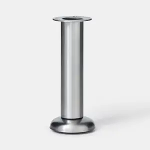 4 pieds pour meuble de cuisine métal - H. 15cm / 16.5cm x ø 6cm x4