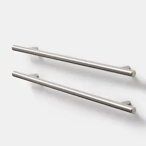 Lot de 2 poignées effet nickel brossé "Annatto" L 33,6 cm