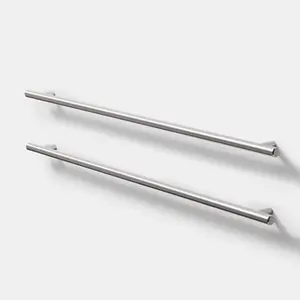 Lot de 2 poignées effet nickel brossé "Annatto" L 51,0 cm