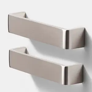 Lot de 2 poignées effet laiton brossé "Gara" L 13,6 cm