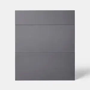 Façade 1 tiroir + 2 casseroliers "Stevia" gris anthracite l.59,7 x h.71,5 cm