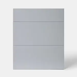Façade 1 tiroir + 2 casseroliers "Alisma" gris laqué l.59,7 x h.71,5 cm