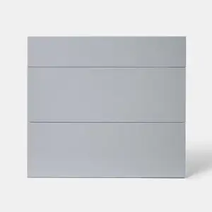 Façade 1 tiroir + 2 casseroliers "Alisma" gris laqué l.79,7 x h.71,5 cm