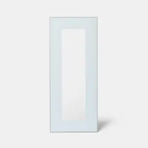 Façade 1 porte vitrée 30cm "Jarod" blanc givré - L. 29.7 x H. 71.5cm