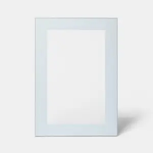 Façade 1 porte vitrée 50cm "Jarod" blanc givré - L. 49.7 x H. 71.5cm