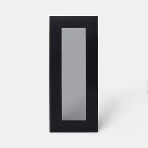 Façade 1 porte vitrée 30cm "Jarod" noir fumé - L. 29.7 x H. 71.5cm