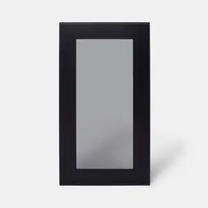Façade 1 porte vitrée 40cm "Jarod" noir fumé - L. 39.7 x H. 71.5cm