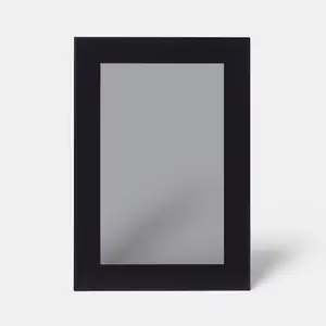 Façade 1 porte vitrée 50cm "Jarod" noir fumé - L. 49.7 x H. 71.5cm
