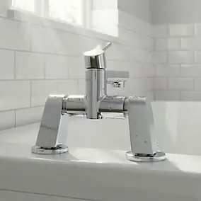 Lot 2 colonnettes carré GoodHome Mâle - Mâle G2 en laiton