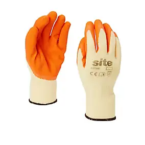 Gants à revêtement latex Site, paquet de 5 paires - Taille 9 (L)