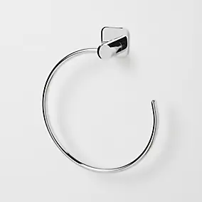 Anneau porte serviettes Koros acier chromé GoodHome Ø17,8 cm