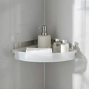 Panier d'angle blanc, GoodHome Koros