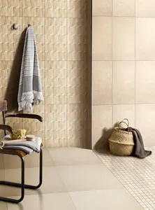 Carrelage de sol intérieur "Soft Lime Stone Warm" beige - l. 30,8 x L. 61,5 cm