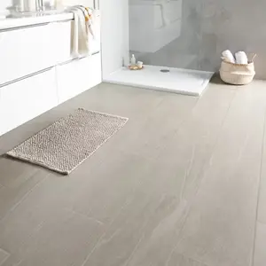 Carrelage de sol intérieur "Natural" grège - l. 30 x L. 60 cm