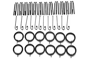 Accessoires de fixation à rideaux GoodHome Araxos noir