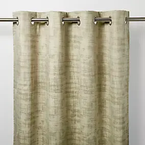 Rideau GoodHome Ruvor crème l.140 x H.260 cm