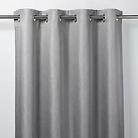 Rideau occultant GoodHome Moggo gris l.140 x H.260 cm